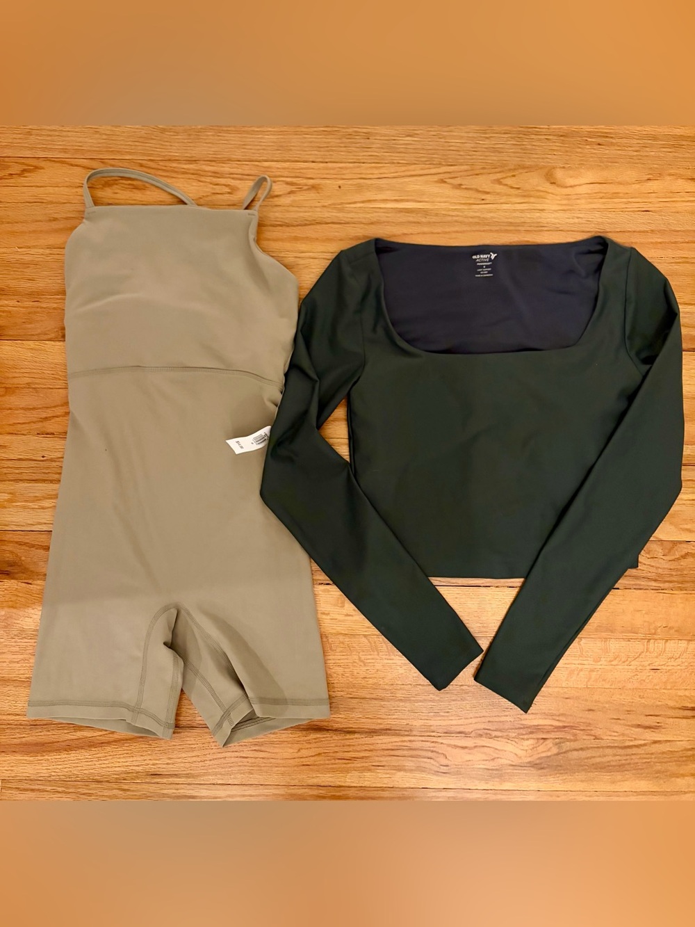 Old Navy Active Athleisure Bundle XS Romper & S Square Neck Crop Top